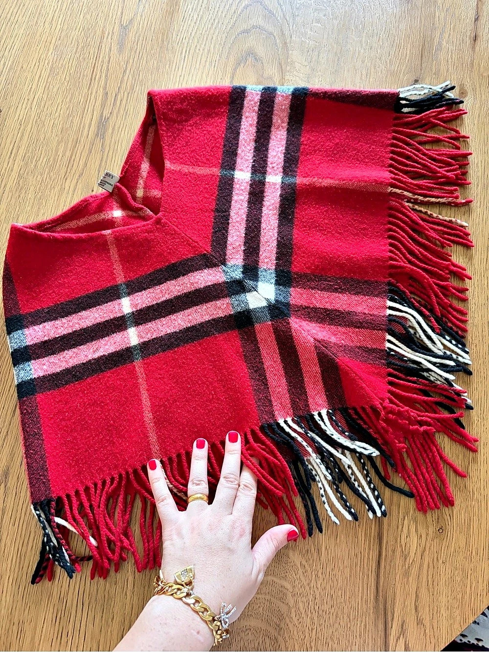 2-4 Years Authentic Burberry Girl Cape Poncho Nova Jacket Cashmere Merino Wool